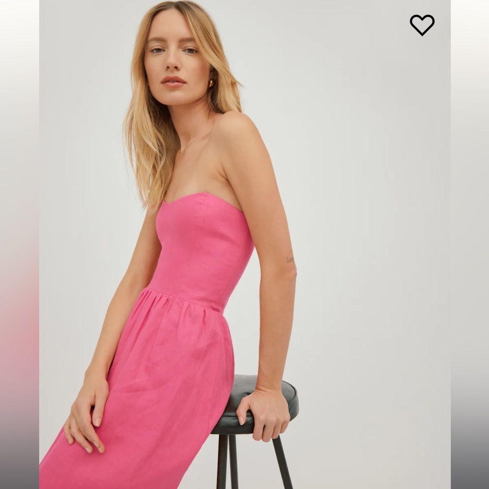 Reformation Fettuccine Linen Dress